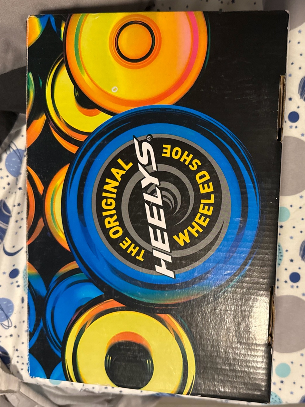 Heelys Box with Blue and Yellow Wheel Graphics